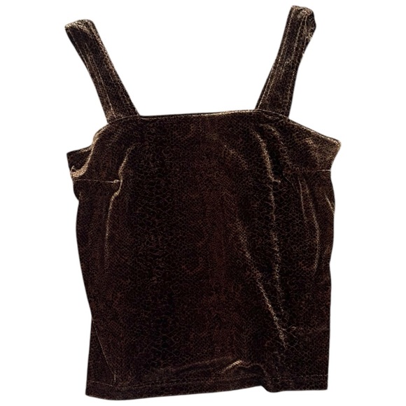 Vintage y2k velvet snakeskin crop blouse - Picture 1 of 3